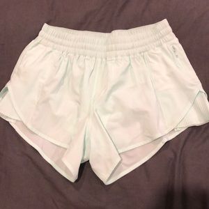 Lululemon NWOT light teal running shorts